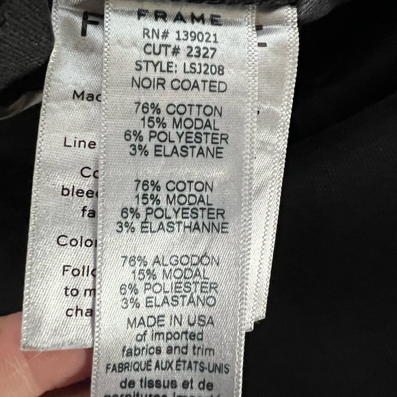 Frame Coated Black Jeans Le Skinny de Jeanne Size 29 - Picture 6 of 6